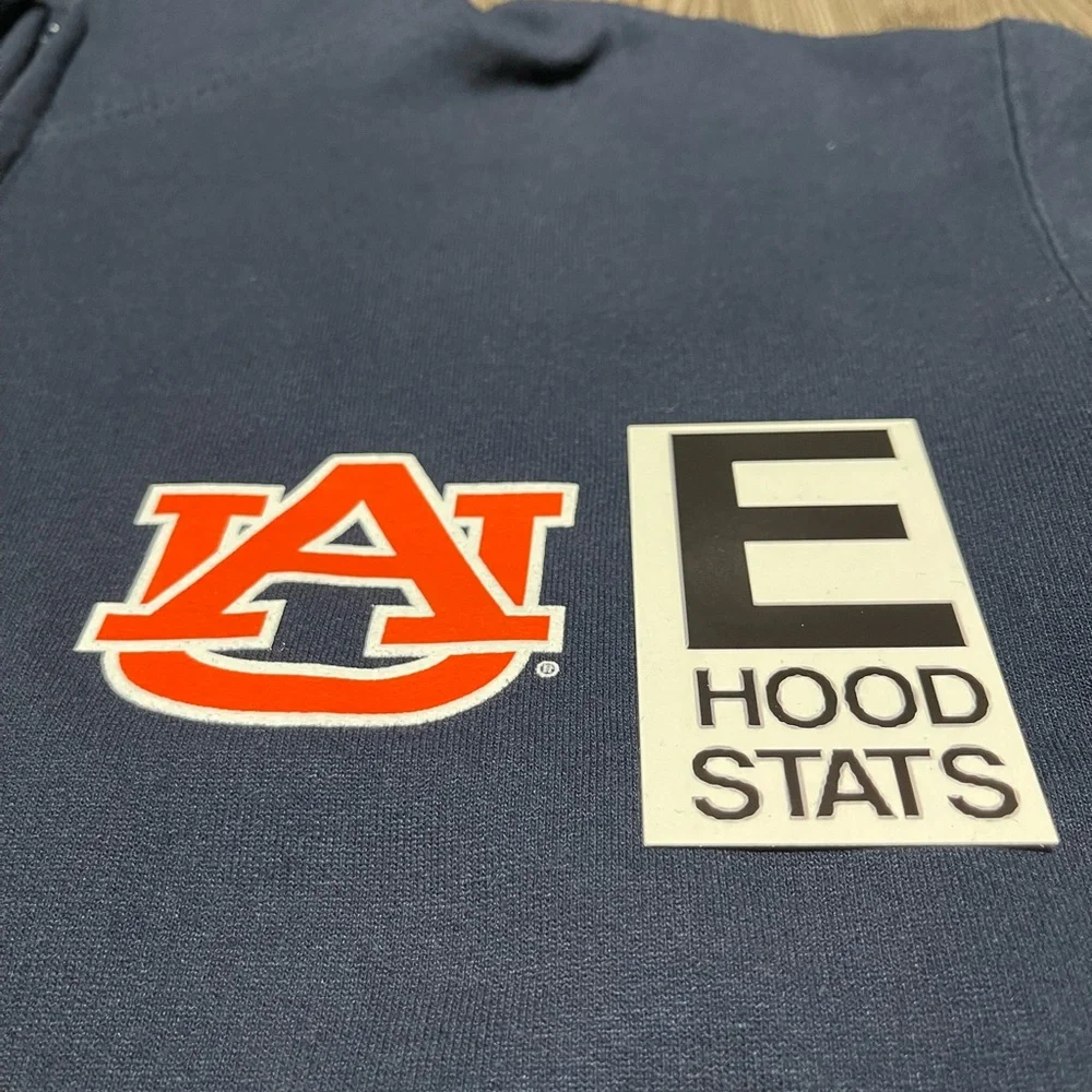 Champion University Of Auburn Blue Quarter Zip Mens Size Large Pullover